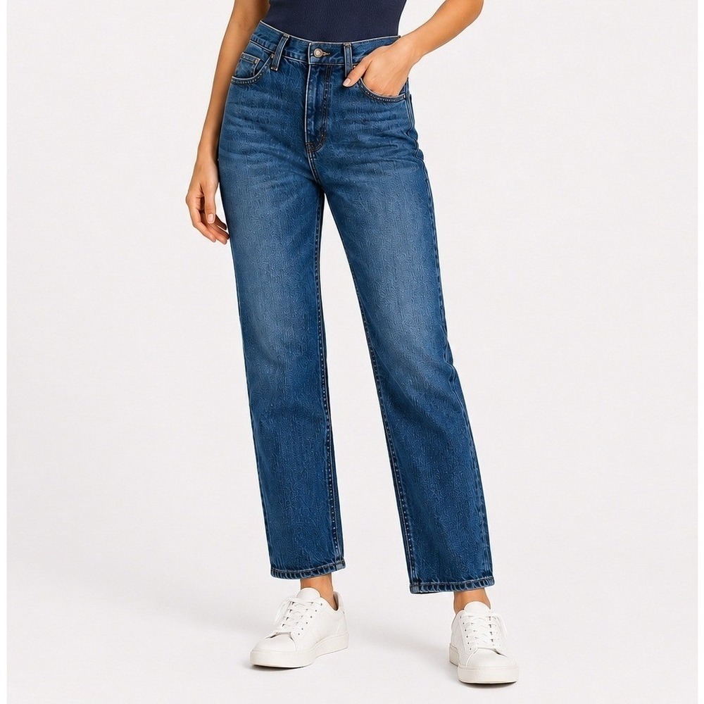 Point Sur Denim Womens 29 High Rise Straight Leg Selvedge Organic Cotton BL396